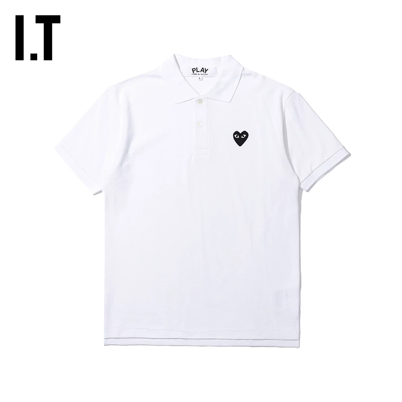 Поло мужское COMME des GARCONS с короткими рукавами, хлопковая мода для молодежи, осень 2024, новая мужская одежда I.T