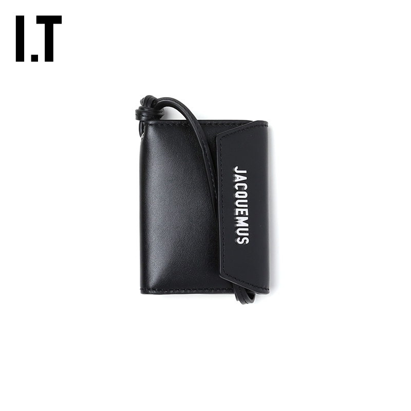 It Jacquemus Men's Snap Button Coin Purse New Style Simple Texture with Lanyard Multi-Card Slot Card Holder 033mm It Jacquemus Men's Snap Button Coin Purse New Style Simple Texture with Lanyard Multi-Card Slot Card Holder 033mm