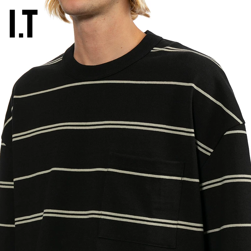 IT CDG COMME des GARCONS HOMME мужской силуэт плечо, спущенные плечи, в полоску, топ с новым стилем