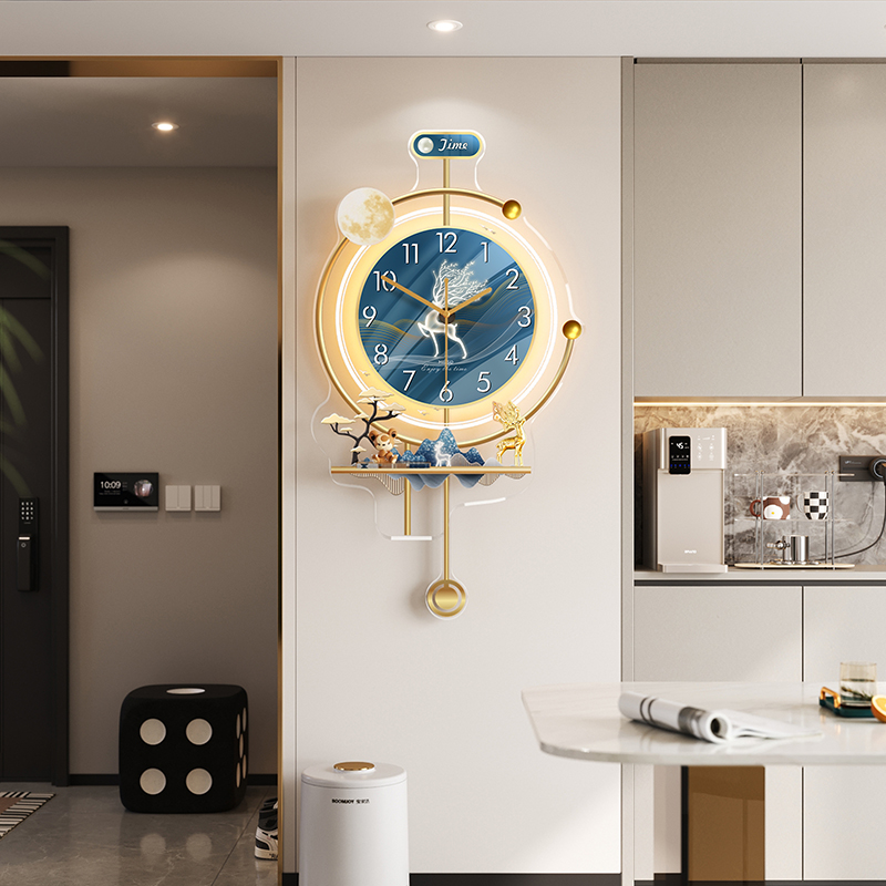 Silent Hanging Bell Household Living Room Net Red Creativity Watch Brief Modern Light Lavish Atmosphere 2023 New Clock Hanging Wall-Taobao