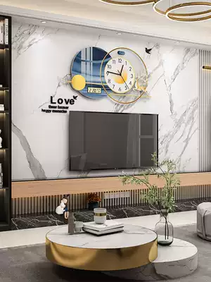 Nordic style light luxury clock wall clock living room modern simple atmosphere home clock Wall creative personality decoration table