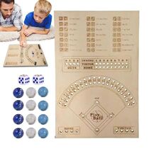 Baseball Dice board Game Wooden Dice and Marble Board Gamet