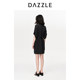 DAZZLE Disu Outlet short-sleeved dress spring and summer black patchwork skirt for women