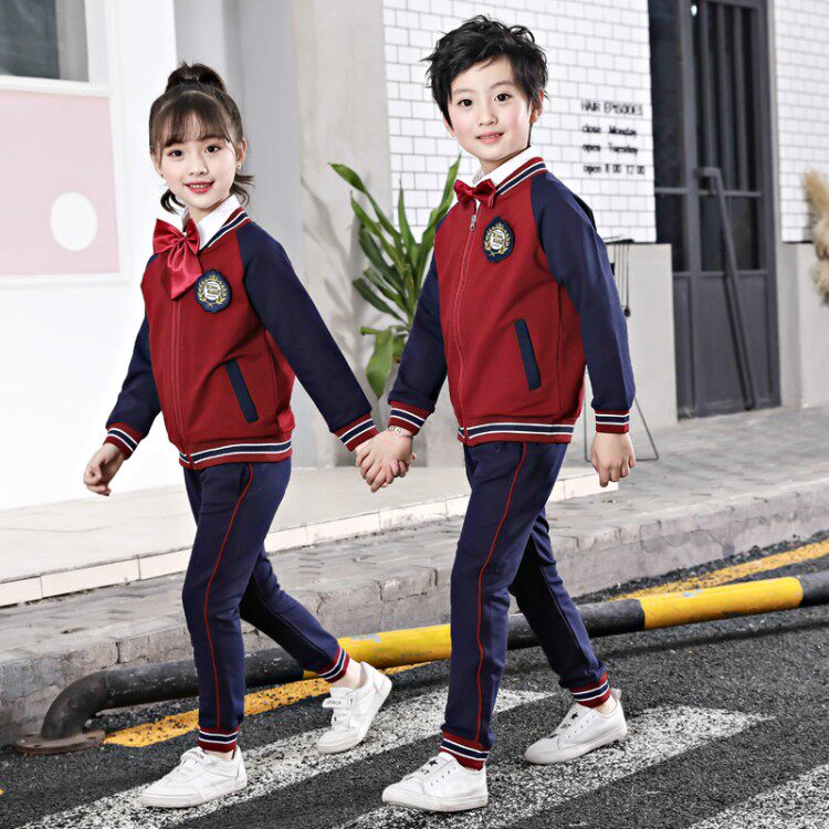Primary school uniforms Spring and autumn clothes College Wind kindergarten Garden clothes English Lent Wind and summer clothing for men and women sportswear-Taobao