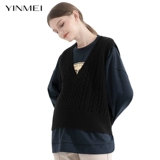 Весенний трикотажный свитер для беременных, куртка, демисезонный жилет, комплект, большой размер