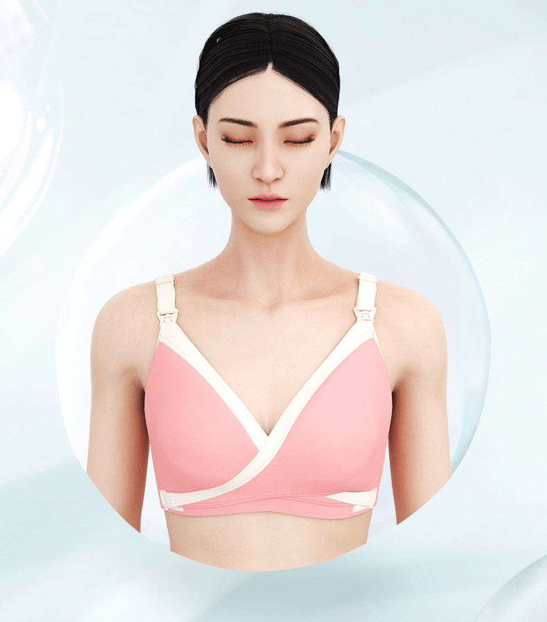 幻曦红点奖孕妇哺乳内衣聚拢防下垂孕期产后母乳喂奶文胸女大胸 — 10