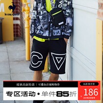 Tail clearance Lecac French Rooster big letter style knitted sports shorts men