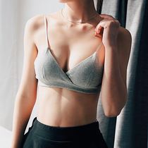 French cotton-coated chest wrapped with breast without steel ring triangle lingerie female fine tape sexy band with small chest