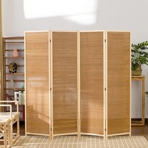 Bamboo partition screen partition mobile folding screen folding Japanese simple modern living room bedroom porch solid wood screen