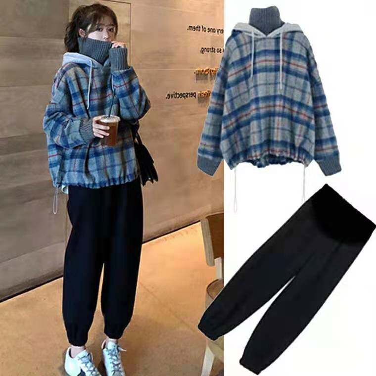 Pregnant Woman Pants Autumn Winter Outside Wearing Boomer Fashion Inner Hitch Pants Long Pants Plus Suede Casual Sports Pants Autumn Winter Pregnant Woman Pants