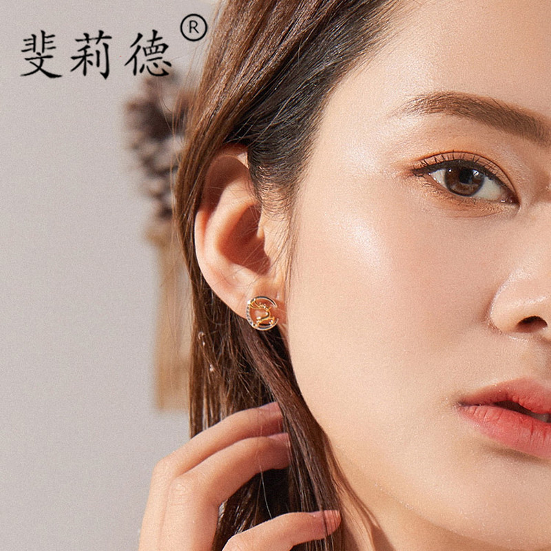 All the way with your teenage girl hearts and daughters 925 pure silver Superfairy Temperament Earrings Mesh Red Send Girlfriend Birthday Present