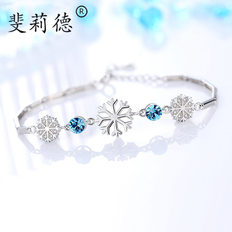 Filie pure silver Snow florist with small crowddesign female fashion minimalist ice and snow Qianfeng sends girlfriend gifts