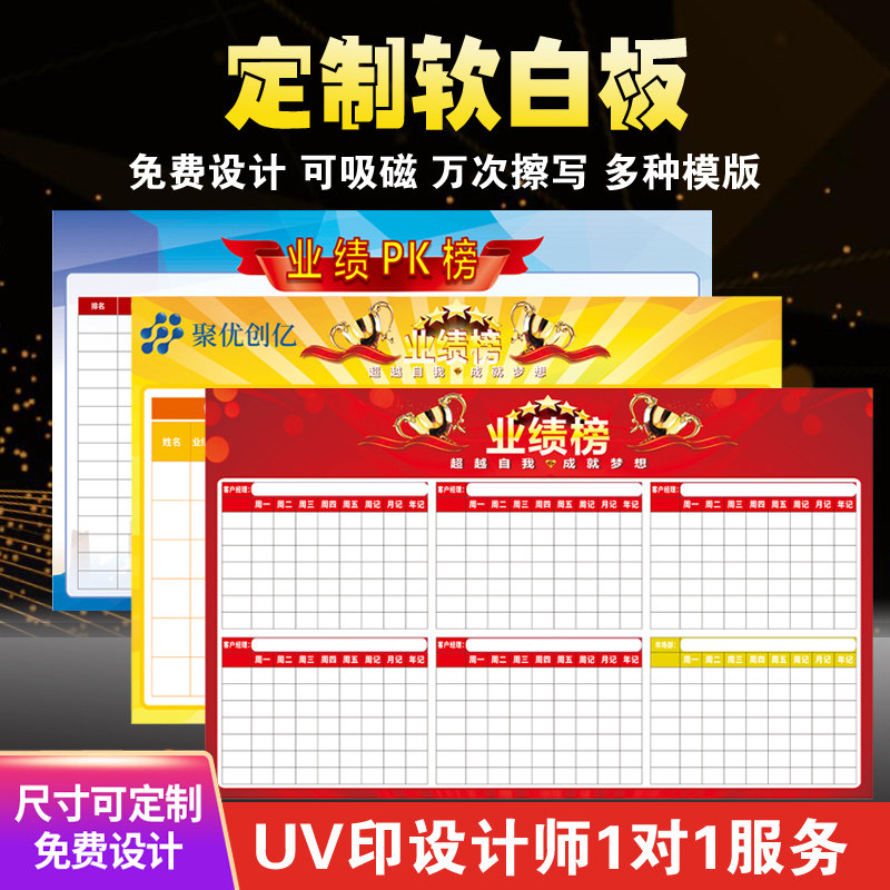 Customized magnetic soft whiteboard content whiteboard wipe wall plate announcement board UV printing production workshop panel display the quality management warehouse of the Goal board