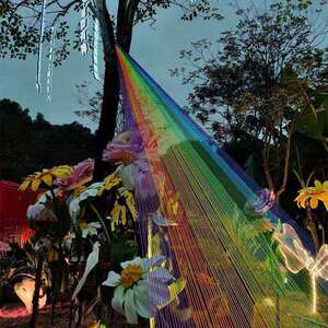 Rainbow Line Decorations for Outdoor Scenic Spots, Parks, Campsites, Check-In Points, and Community Construction Rainbow