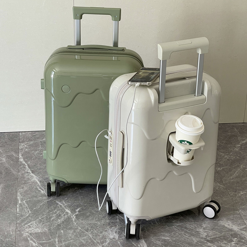 Object multi-function luggage zipper trolley case light boarding student luggage travel case 20 inch men and women