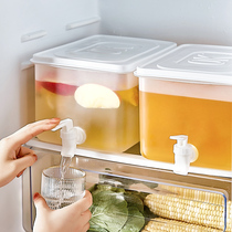 Cold water bottle with faucet in refrigerator fruit teapot summer home lemon water bottle Cola cold bubble bottle ice water bottle