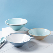 Two-color Doujia bowl imitation porcelain snail powder tableware Malatang noodle restaurant commercial ramen bowl beef soup rice bowl