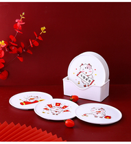 Bull Year Large Giri Pad Heat Insulation Mat Table Anti-Burn Home Plate Mat Nordic Bowl Teacup Pan Mat Waterproof Oil Proof