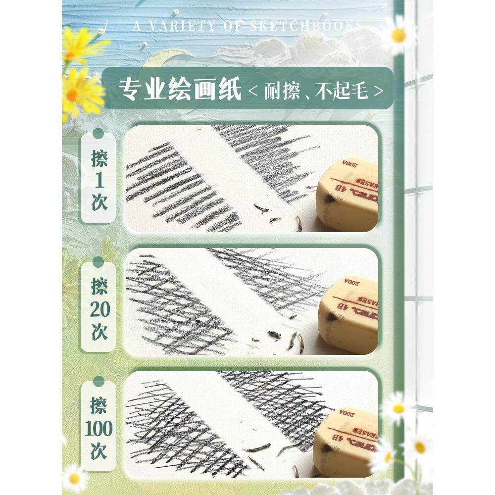 A4 Thick Sketchbook 8K Drawing Book Art-Specific Sketchbook Drawing Book Sketch Paper for Elementary School Students Children Kindergarten Portable Blank Doodle Marker Drawing Book Gouache Watercolor Paper Drawing Book