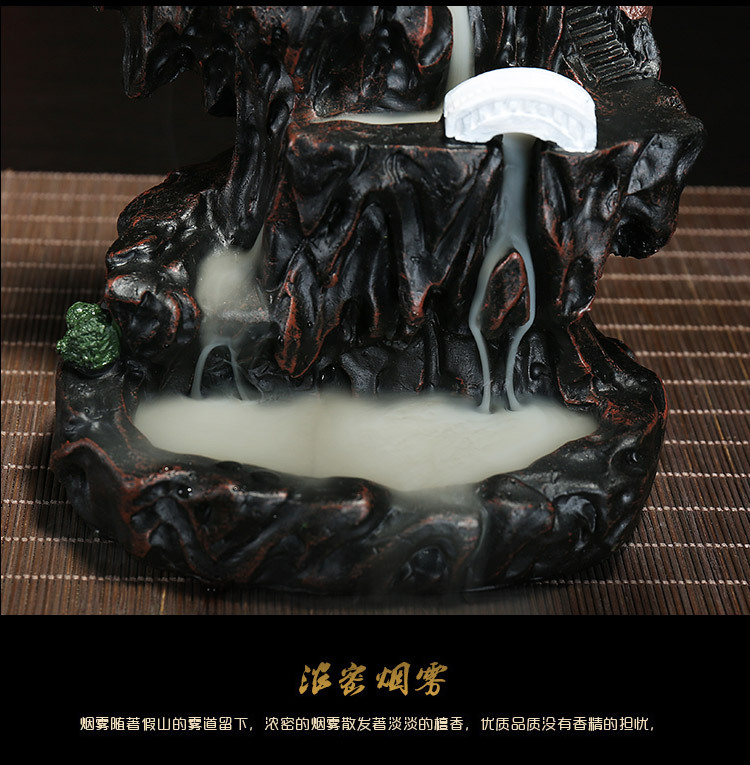 Mountain stream back censer ceramic creative furnishing articles home ta new large rockery arts and crafts