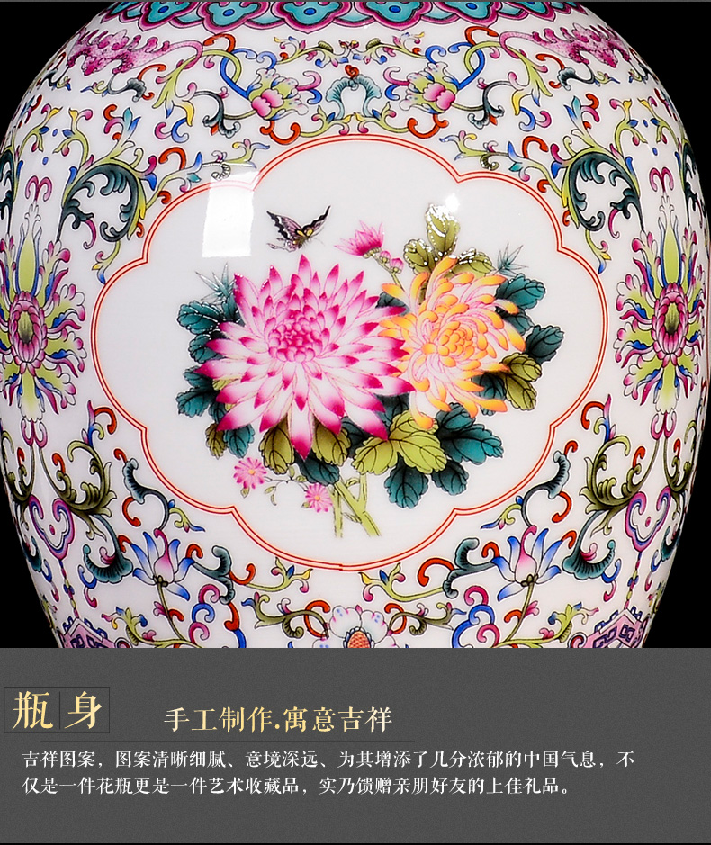 Jingdezhen ceramics, vases, flower arranging dried flowers porch TV ark, sitting room of Chinese style household adornment handicraft furnishing articles