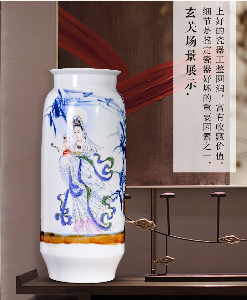 Jingdezhen ceramics hand - made SongZi guanyin flower arranging new Chinese vase sitting room porch TV ark adornment furnishing articles