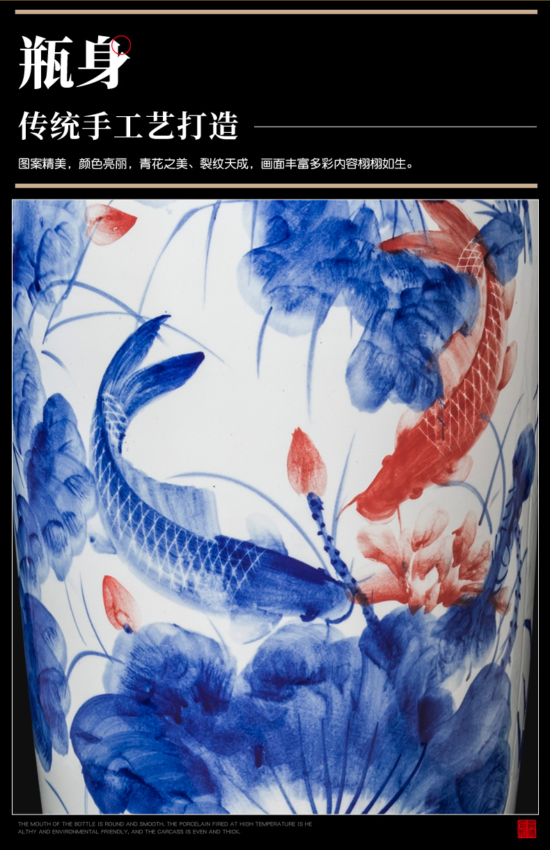 The Large vase hand - made porcelain of jingdezhen ceramics for years more than sitting room the opened new Chinese style household hotels