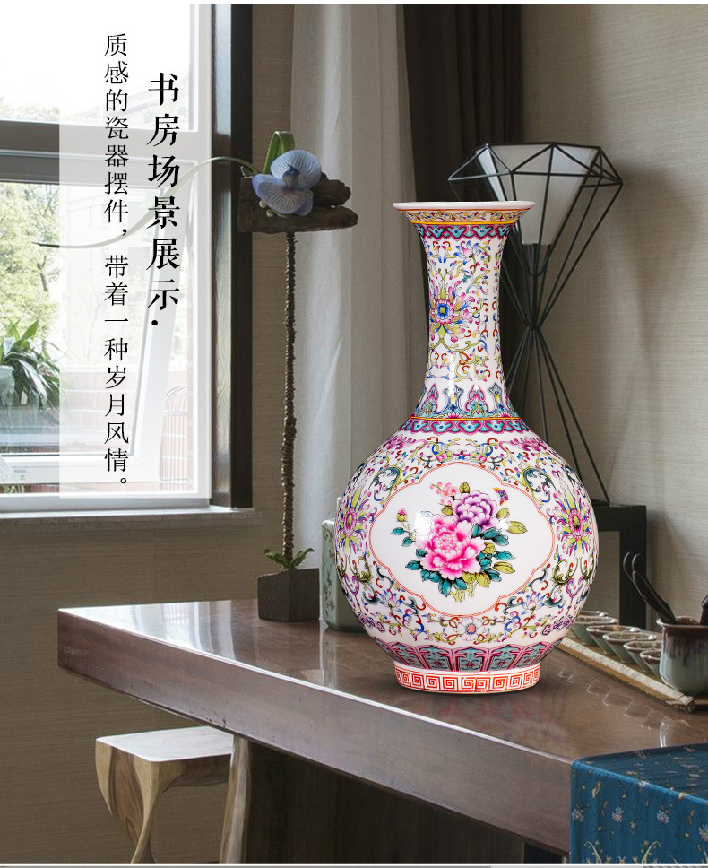 Jingdezhen ceramics, vases, flower arranging dried flowers porch TV ark, sitting room of Chinese style household adornment handicraft furnishing articles