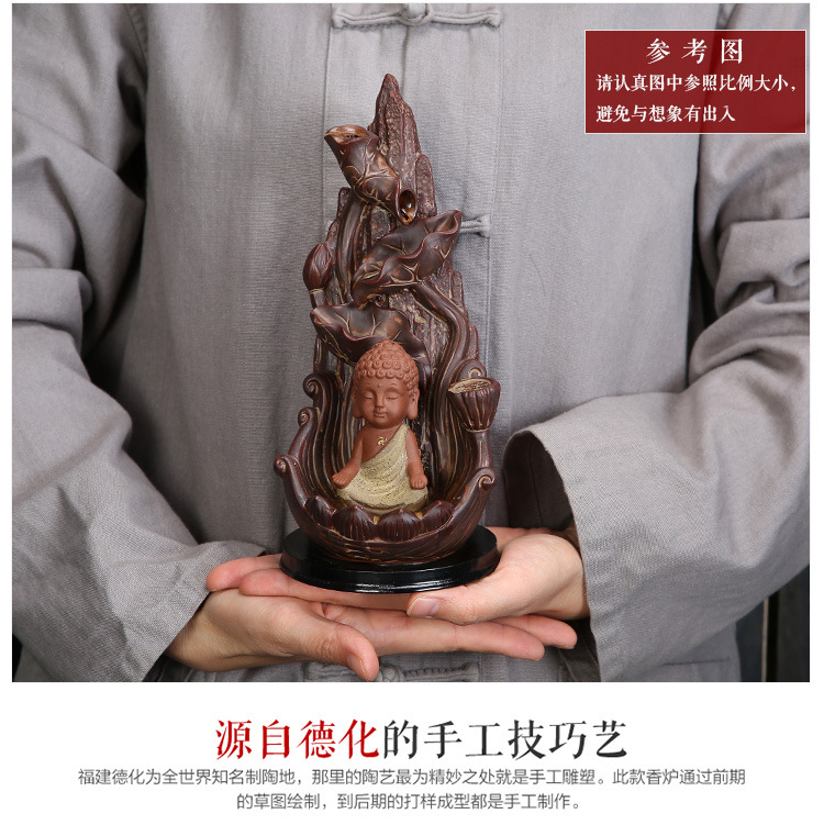 Backflow censer creative archaize ta ceramic aroma stove home sitting room interior furnishing articles there are Buddha with supplies