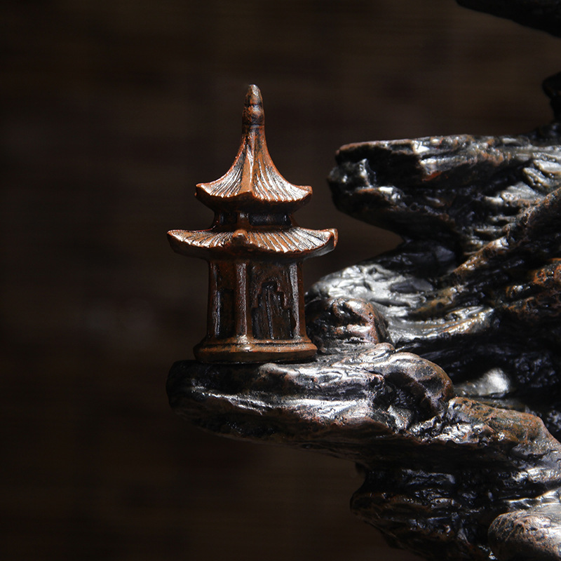 Mountain stream back censer ornamental rockery ceramic creative large smoked incense buner home sitting room porch place