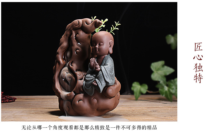 Creative backflow censer ceramic smoked the present young monk ta bedroom there are handicraft furnishing articles at home