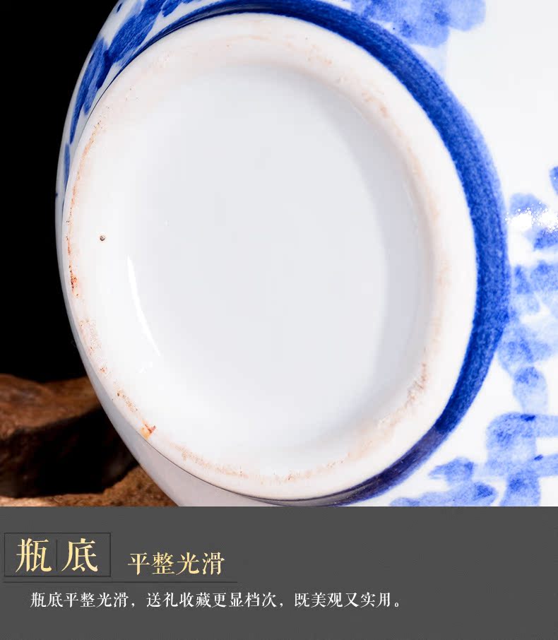 Jingdezhen ceramics hand - made lotus flower arranging furnishing articles home sitting room TV cabinet study decorative vase handicraft