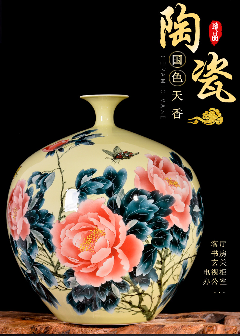 Jingdezhen ceramics, vases, flower arranging master hand draw the sitting room porch study adornment handicraft office furnishing articles