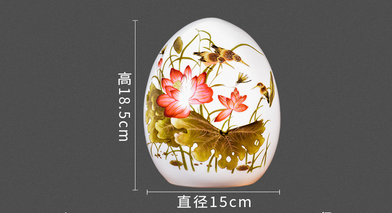 Jingdezhen ceramics JiXiangFu lucky egg and egg furnishing articles of new Chinese style household living room TV cabinet decorative arts and crafts