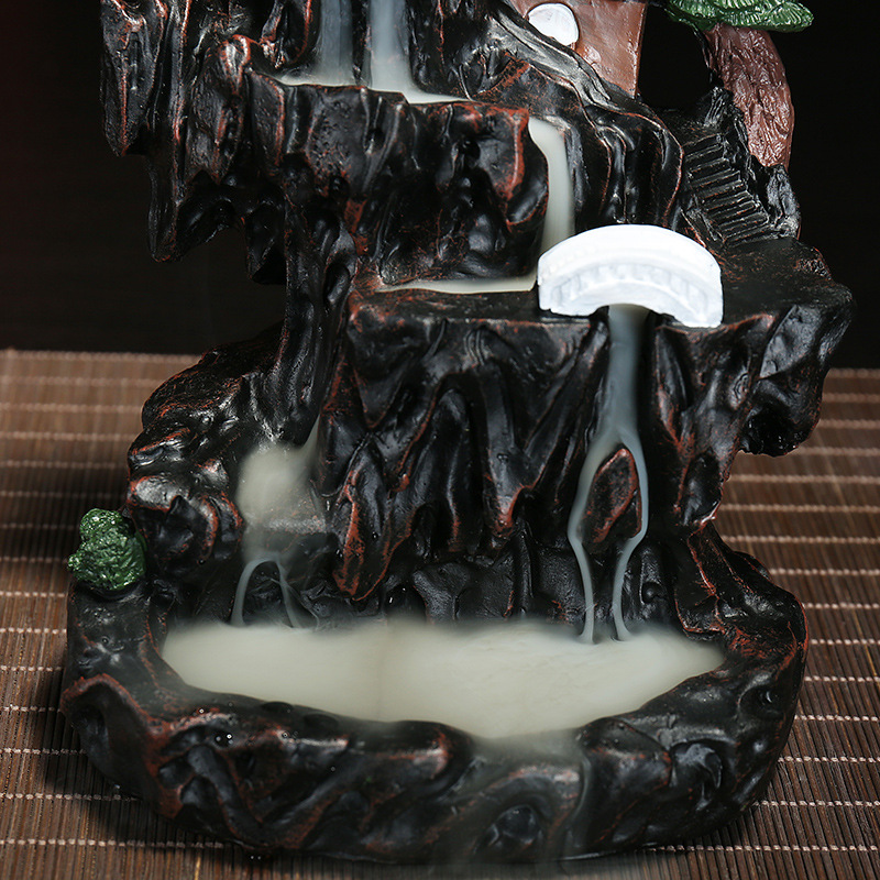 Mountain stream back censer ceramic creative furnishing articles home ta new large rockery arts and crafts