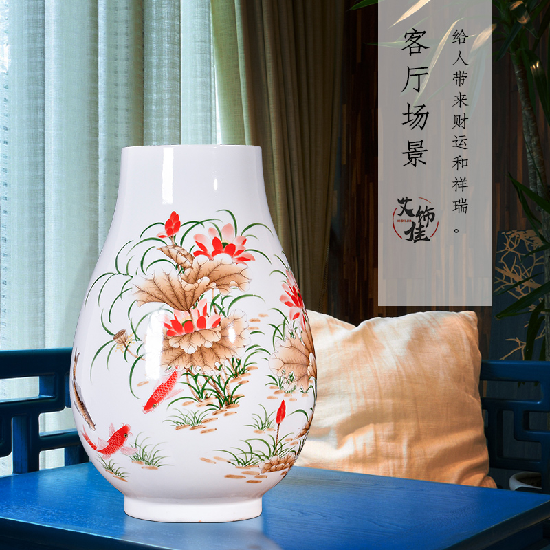 Jingdezhen ceramics and enamel vase flower arranging furnishing articles sitting room porch rich ancient frame decorative arts and crafts