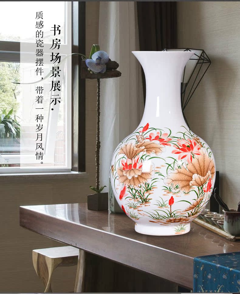 Jingdezhen ceramics and enamel vase flower arranging furnishing articles sitting room porch rich ancient frame decorative arts and crafts