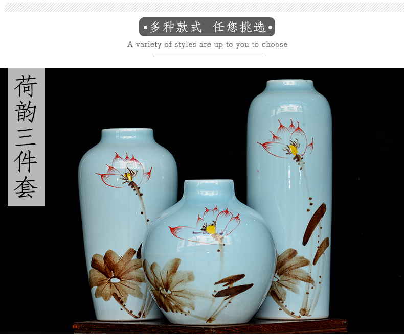 Jingdezhen modern new Chinese style ceramic vase furnishing articles sitting room of TV ark, dried flower arranging flowers wine porch decoration