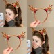 圣诞节金色鹿角发箍女2025新款cos麋鹿装饰品头饰发饰头箍旅行卡