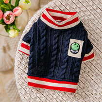 Autumn and winter puppies clothes short numb-flower-knitted sweater mini-dog warm two-leggings kitty and cat-pet clothing