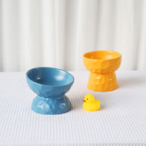 Cat Bowl Ceramic Cat Food Basin Protection Cervical Spine High Foot Cat Food Bowl Drinking Bowl anti-turning dog rice bowl