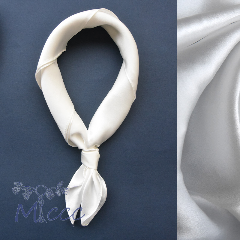 Wanmu Yunchuang Silk Silk Crepe Satin Chiffon Silk Scarf White Scarf Plant Dye Blue Dye Dye Dye White Embryo Long Scarf