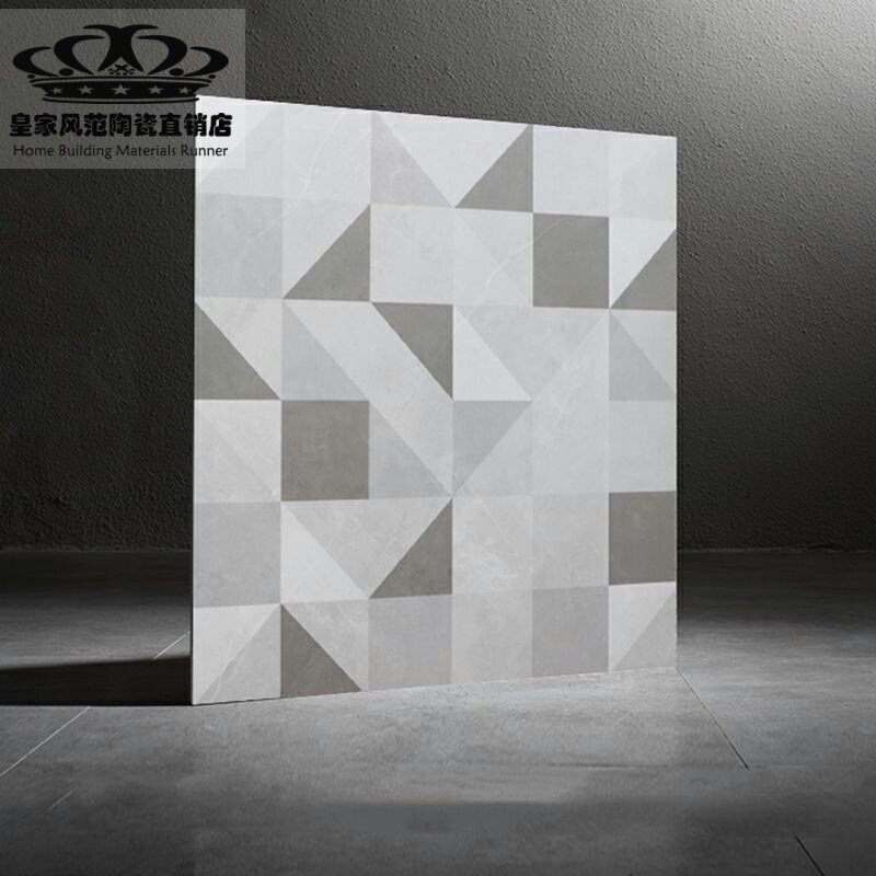 Nordic style geometric art antique brick 600X600 living room dining room shopping mall chain store decorated with parquet floor tiles