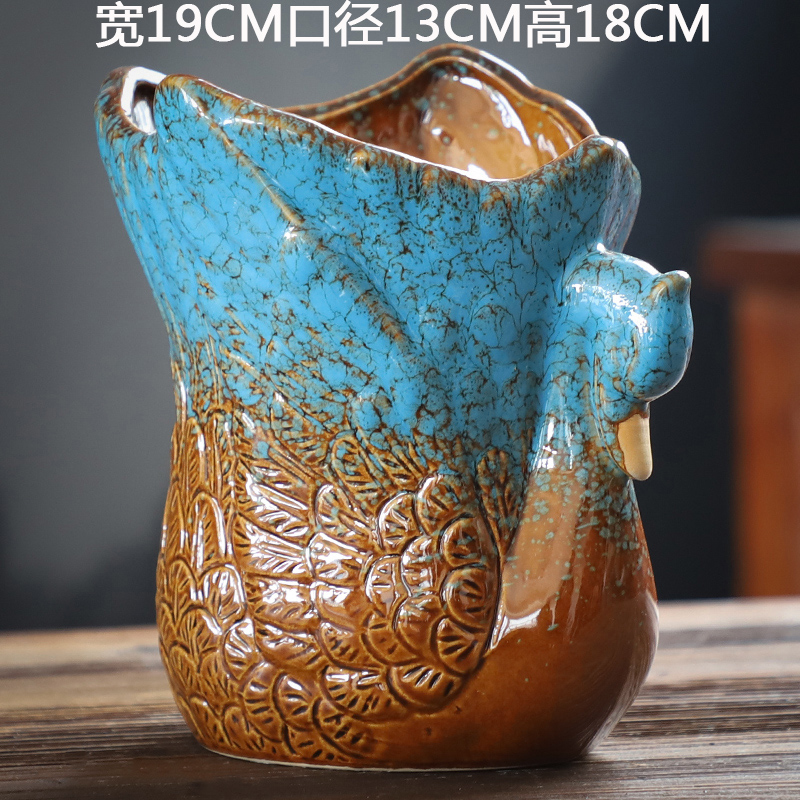 Meaty plant rose coarse pottery flowerpot ceramic large diameter clearance contracted to heavy violet arenaceous mage old running high pot