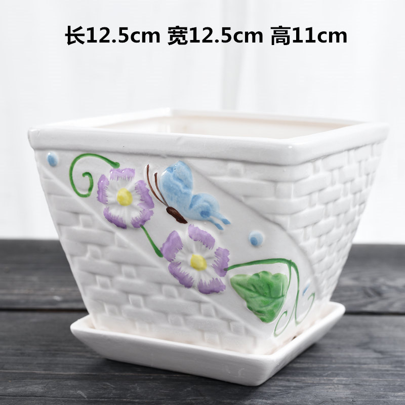 Special offer a clearance large flower pot ceramics creative move of large diameter butterfly orchid potted meat more money plant orchid flower POTS