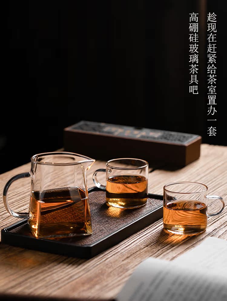 Fujian appliance with a heat - resistant glass cup put sample tea cup six home master cup single CPU kung fu tea set