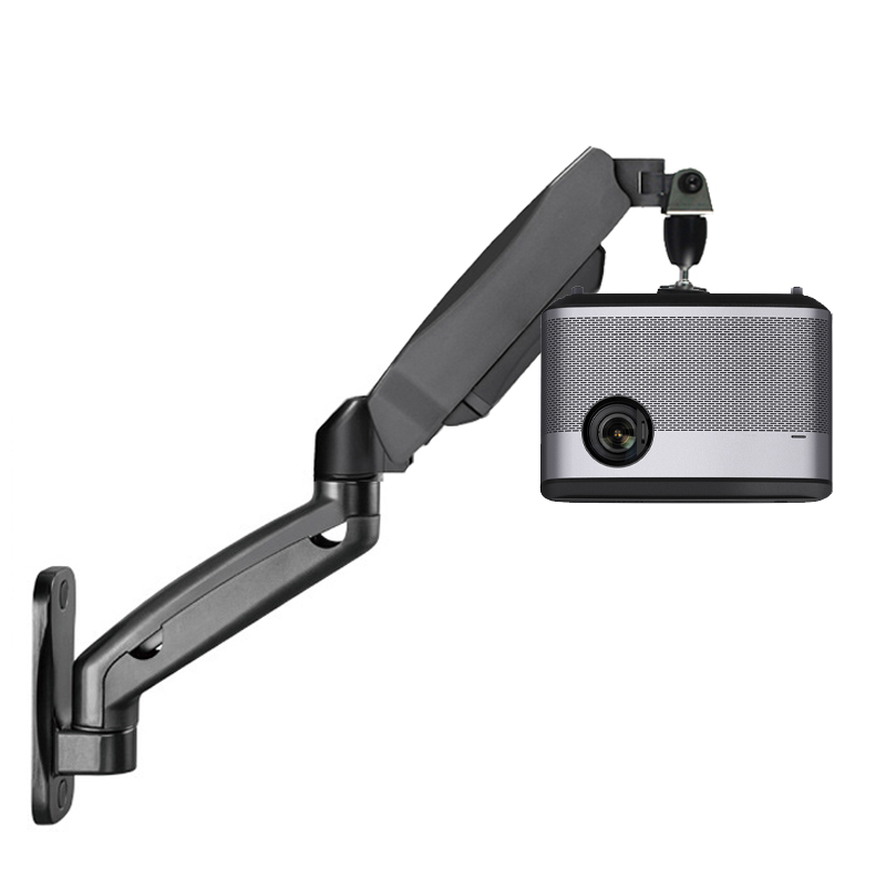 Projector holder projector hanger air pressure telescopic hoisting wall-mounted General rotary hanging frame Sub-home headboard bedroom Living room wall-mounted Extreme rice H12Z6 miniature projection universal