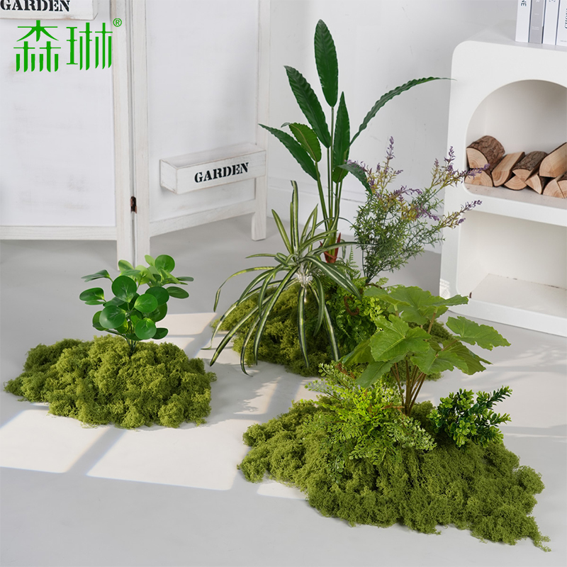 Artificial Moss Indoor Plants Soft Decoration Window Display Green Plant Landscaping Combination Fake Moss Arrangement Decoration Bionic Micro-Landscape