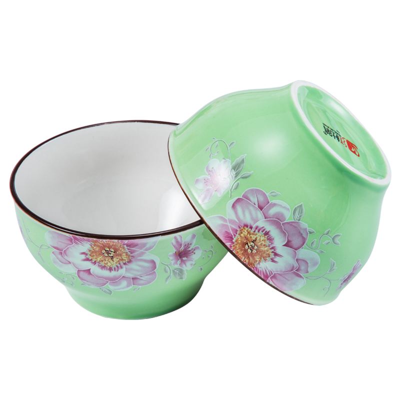 Jingdezhen ceramic bowl household contracted eat four six pack porcelain bowl rice bowls microwave European dishes