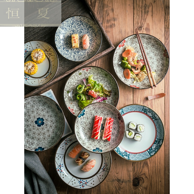 Japanese ceramic dish 0 creative deep dish plates the pack dumpling dish fish Fried FanPan home restaurant tableware